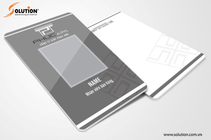 mẫu thẻ nhân viên trong thiết kế bộ nhận diện thương hiệu Phúc AMG