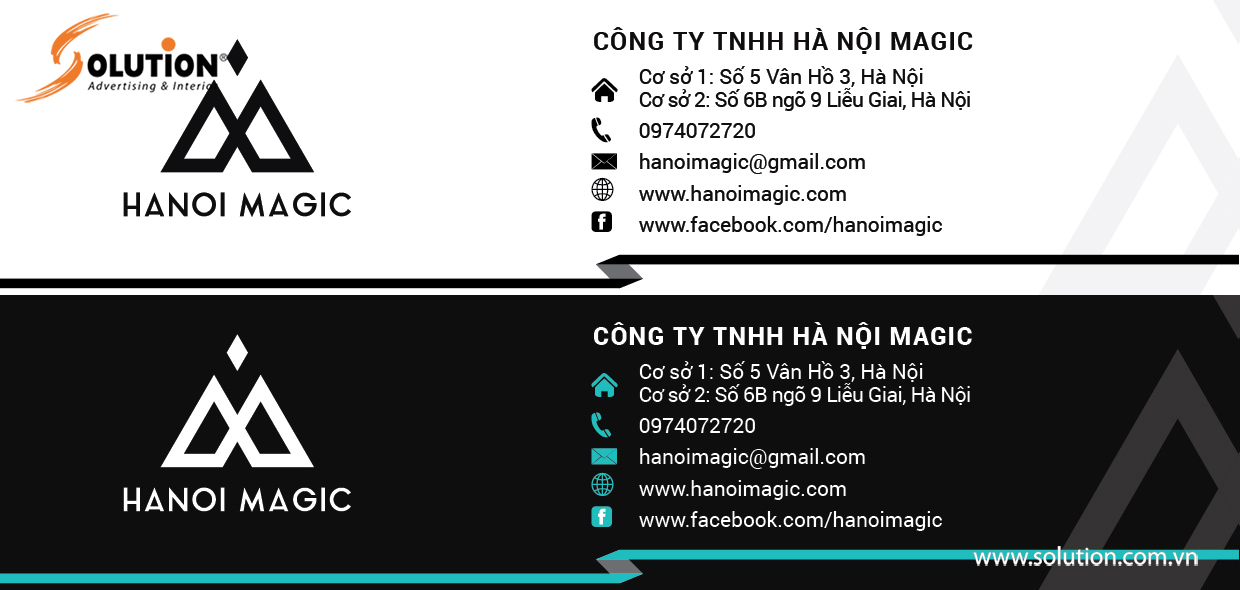 Mẫu chân chữ ký trong thiết kế bộ nhận diện thương hiệu của Hanoi Magic