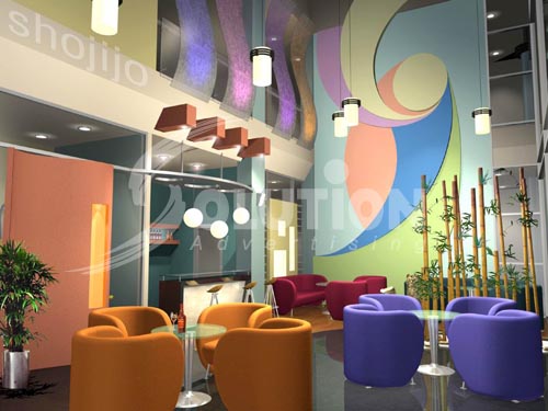Mẫu thiết kế quán Bar, Coffe đa màu sắc tạo cảm giác mới lạ