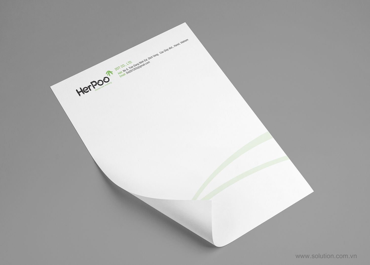 Mẫu tiêu đề thư công ty Herpoo