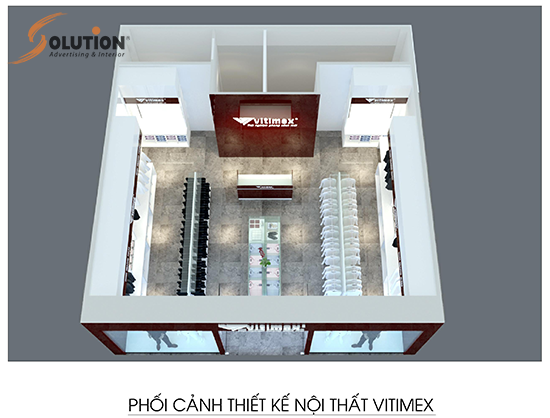 Thiết kế nội thất showroom Vitimex