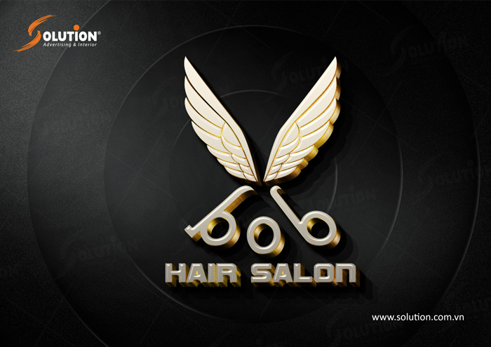 Thiết kế logo salon tóc BOB HAIR tuyệt đẹp tại Hà Nội