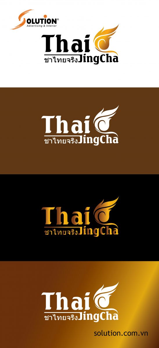 thiet ke logo thai jing cha