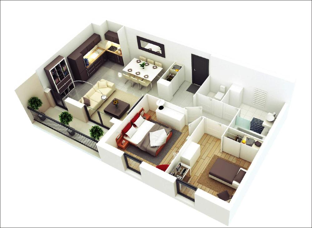 Top 5 thiết kế nội thất chung cư 60m2 62m2 hot nhất 2023