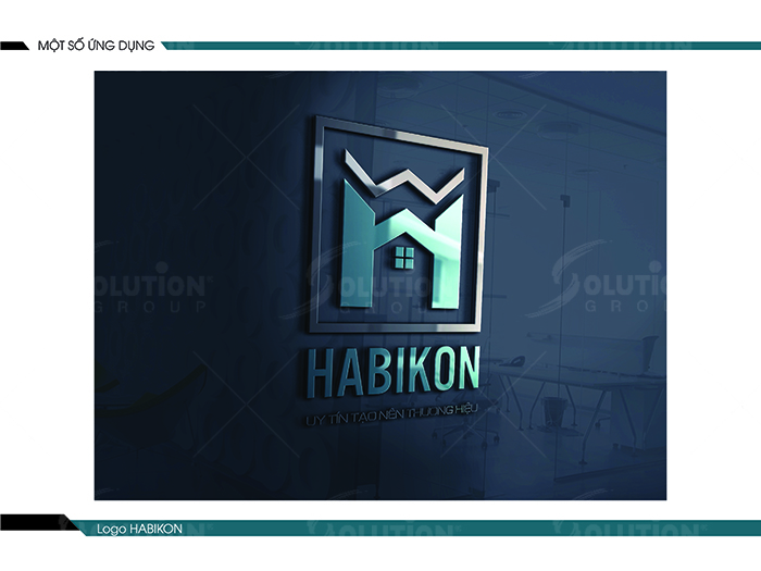 thiết kế logo công ty bất động sản Habikon