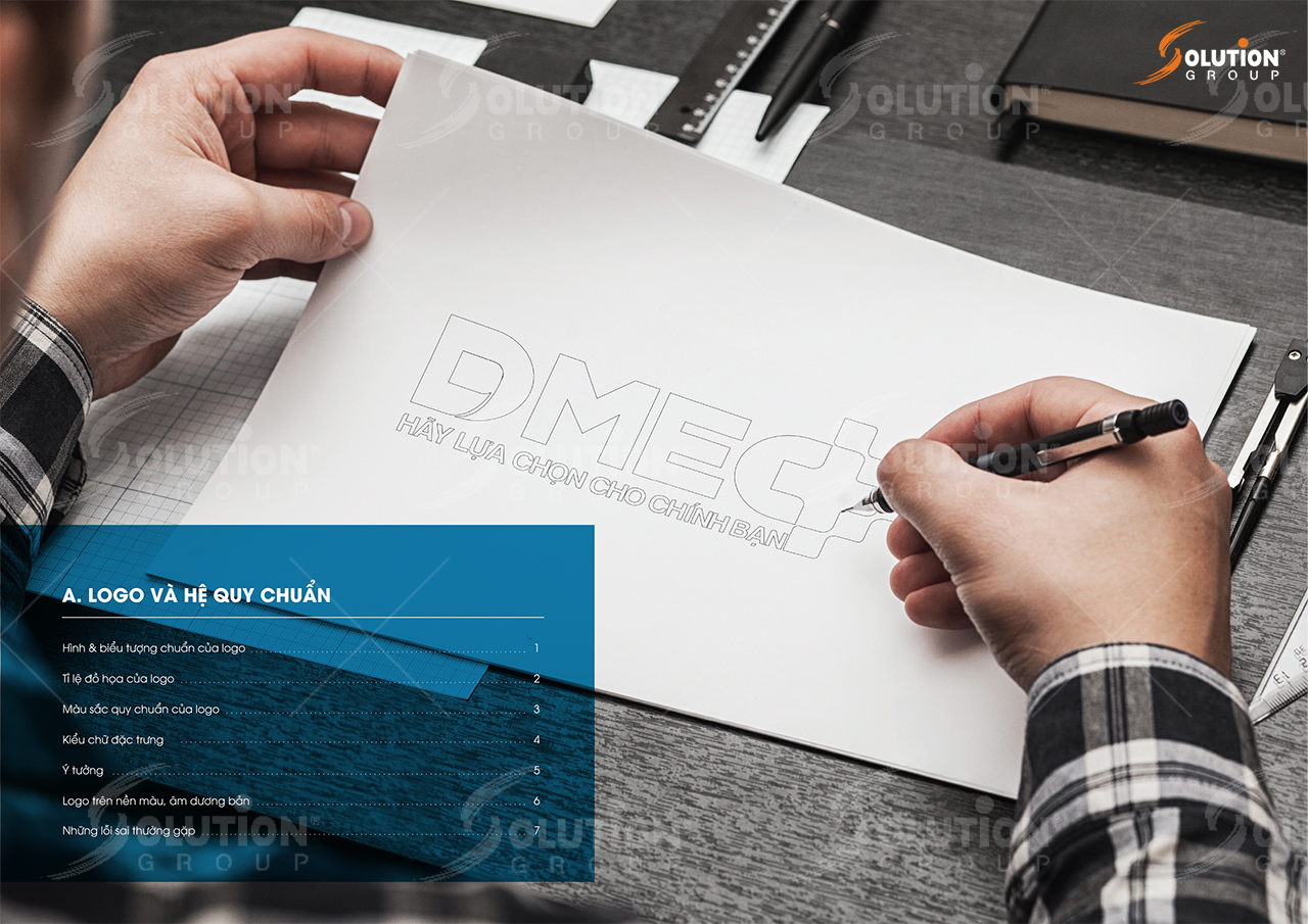 Ý tưởng thiết kế logo đơn giản công ty DMEC