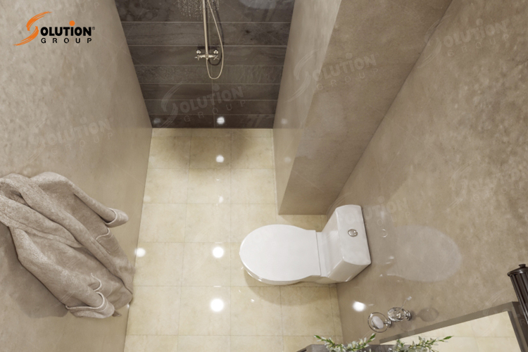 Thiết kế nội thất phòng tắm căn hộ chung cư hiện đại