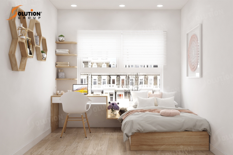 Thiết kế nội thất phòng ngủ căn hộ chung cư đẹp hiện đại