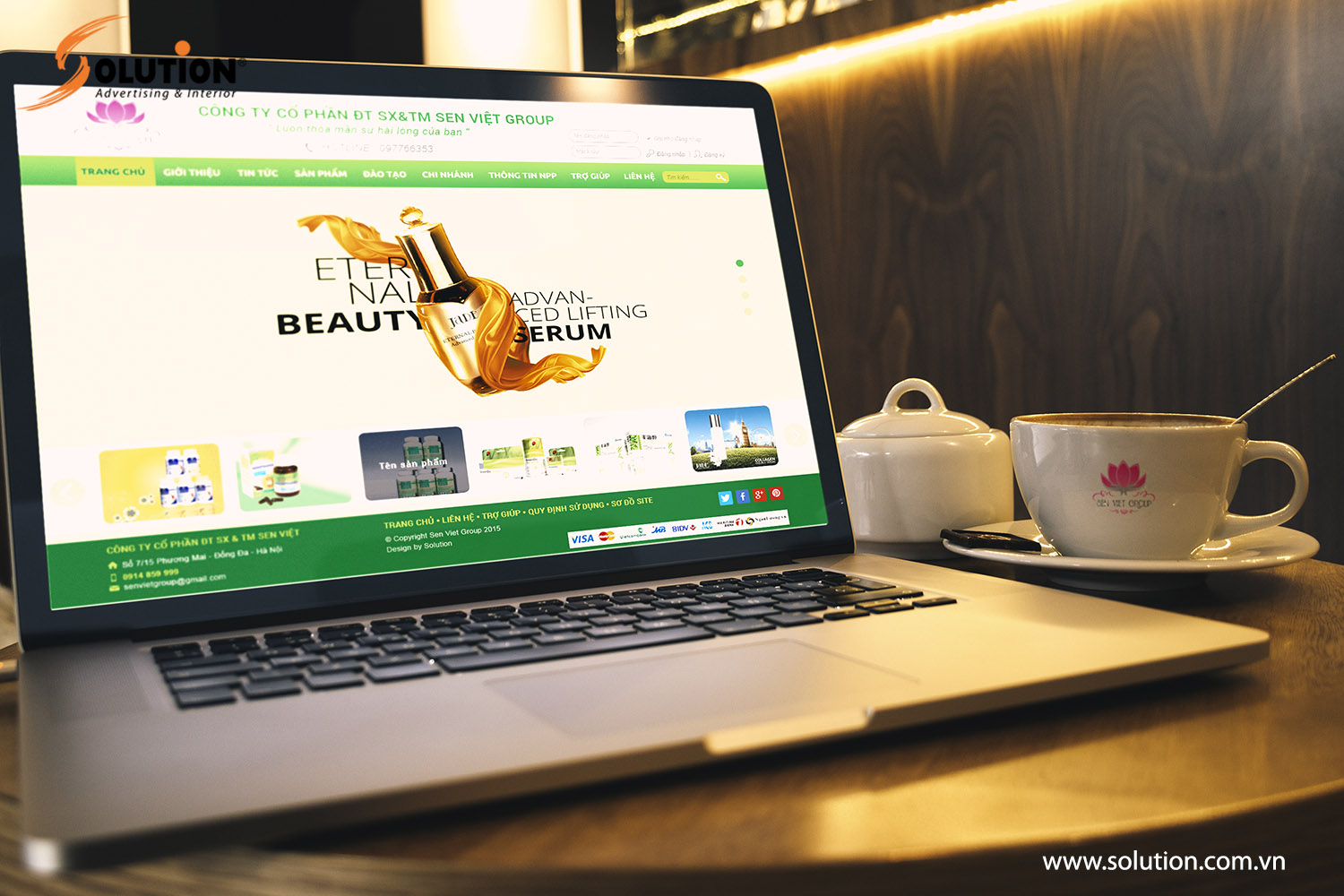 Mẫu thiết kế website Senvietgroup.vn của Công ty Sen Việt Group 