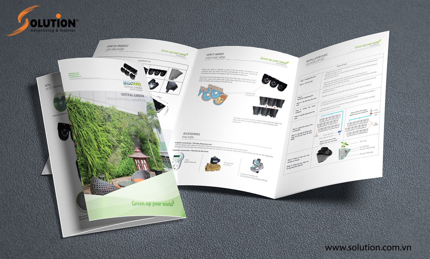 Thiết kế brochure dự án Green Solution