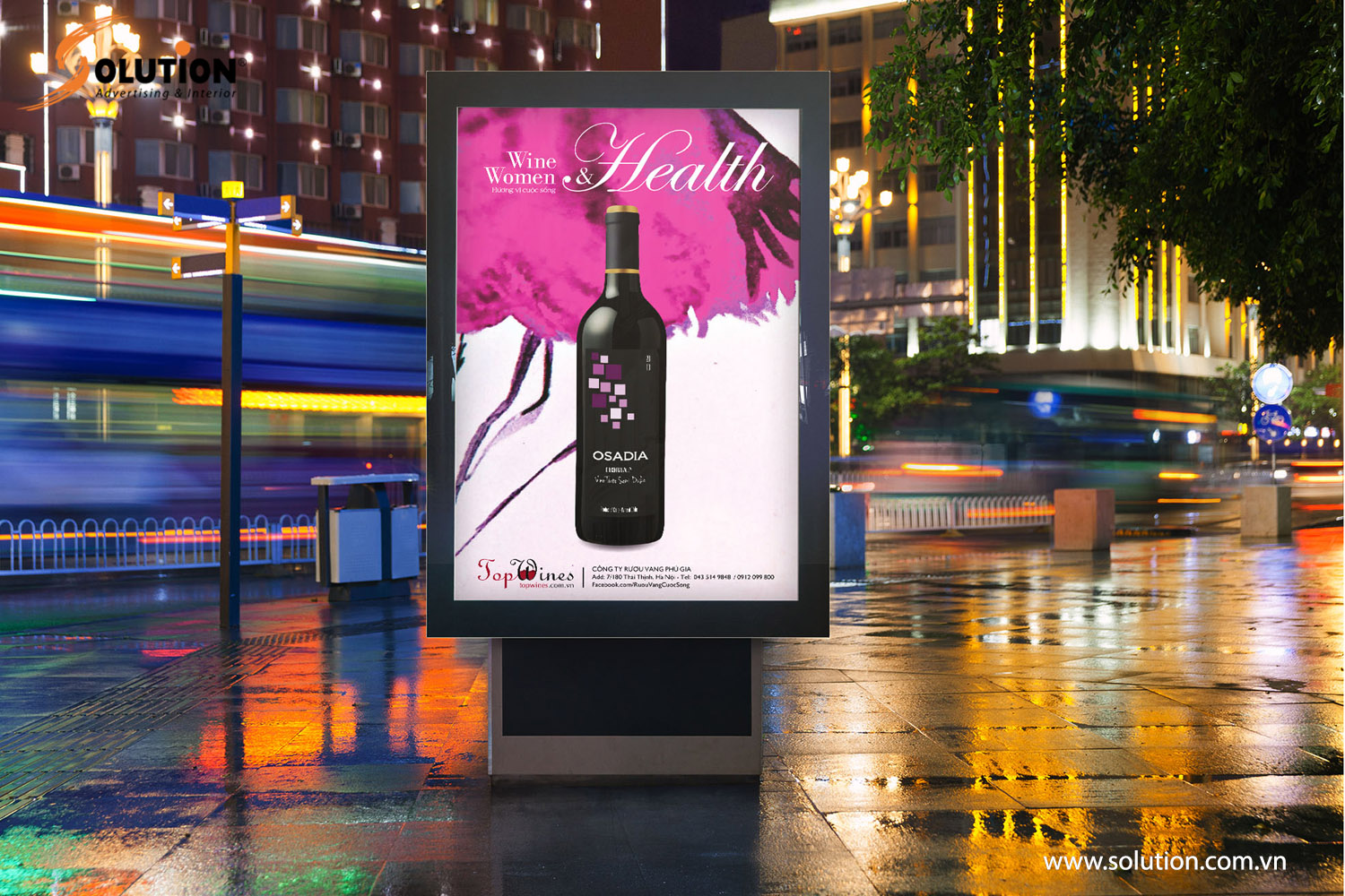 Mẫu poster quảng cáo Công ty Rượu vang Phú Gia