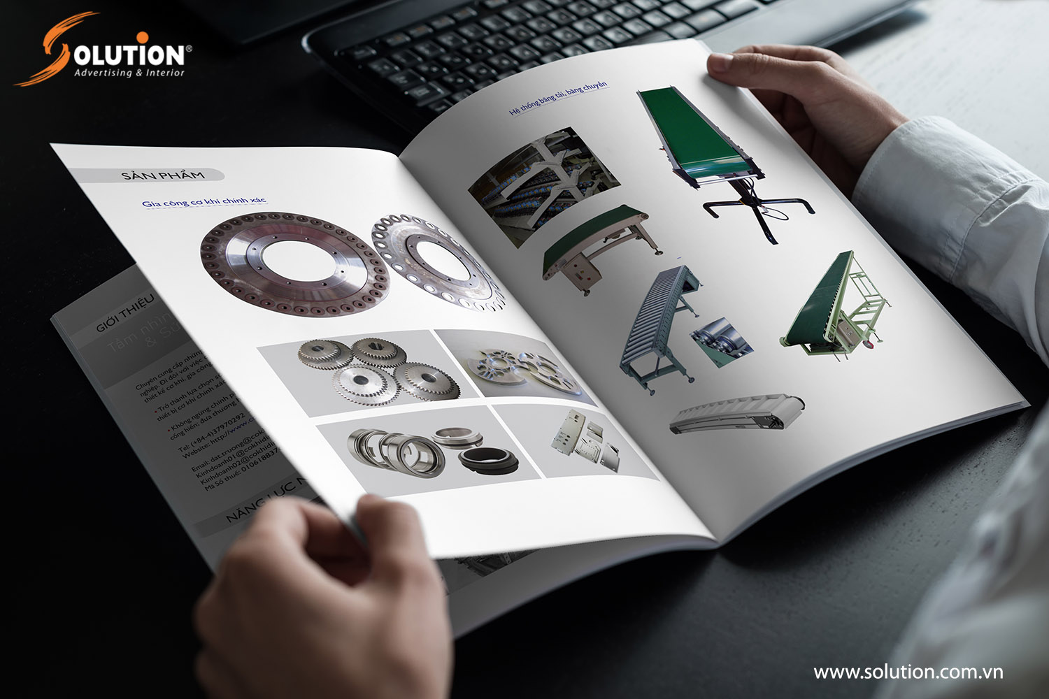 Hình ảnh thiết kế catalogue Công ty CP cơ khí chính xác Đỉnh Cao