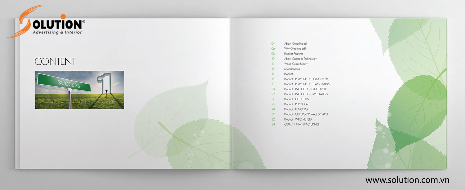 Hình ảnh mẫu thiết kế catalogue Công ty GreenWood