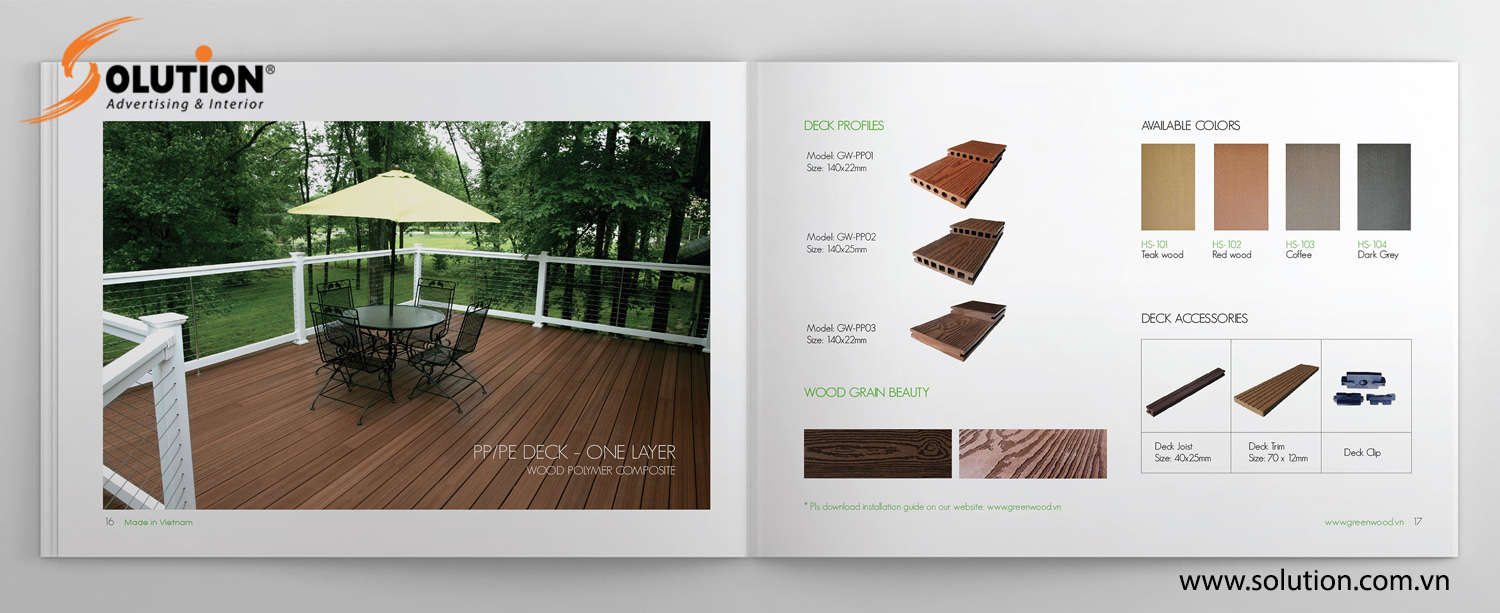 Hình ảnh mẫu thiết kế catalogue công ty GreenWood