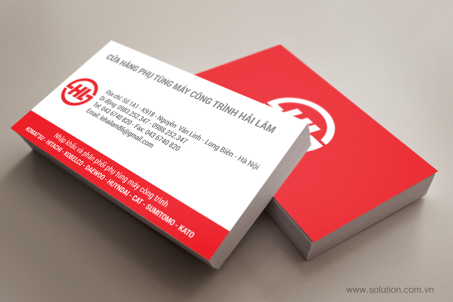 Mẫu thiết kế name-card trong thiết kế bộ nhận diện thương hiệu công ty Hải Lâm