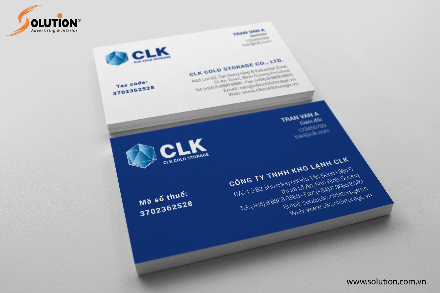 Mẫu thiết kế name-card - Bộ nhận diện thương hiệu Công ty CLK