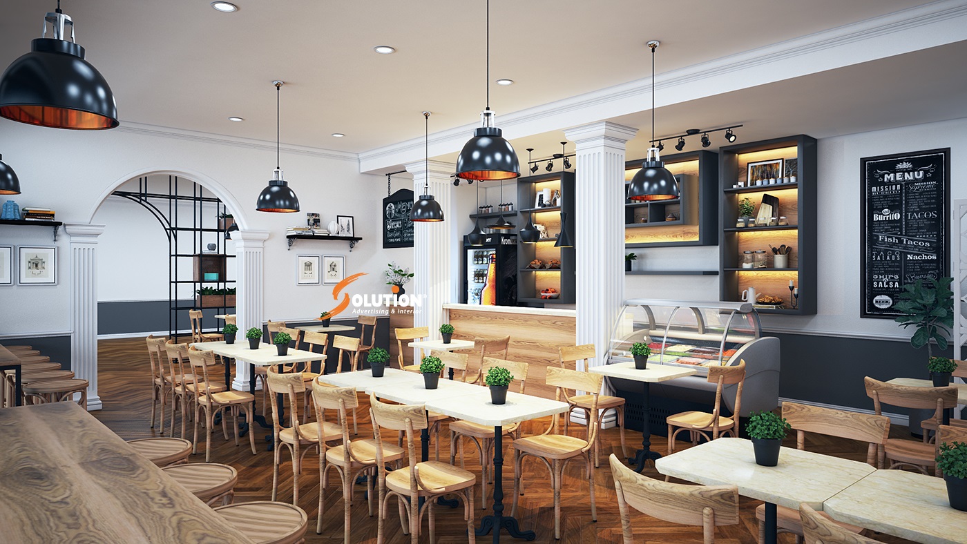 Thiết kế nội thất quán café Pháp: Với phong cách thiết kế hoàn toàn mới lạ, chúng tôi sẽ giúp bạn tạo ra không gian quán cà phê Pháp độc đáo và sang trọng. Thiết kế nội thất được chăm chút từng chi tiết, hình thành một không gian sống động và thu hút khách hàng tới trải nghiệm.