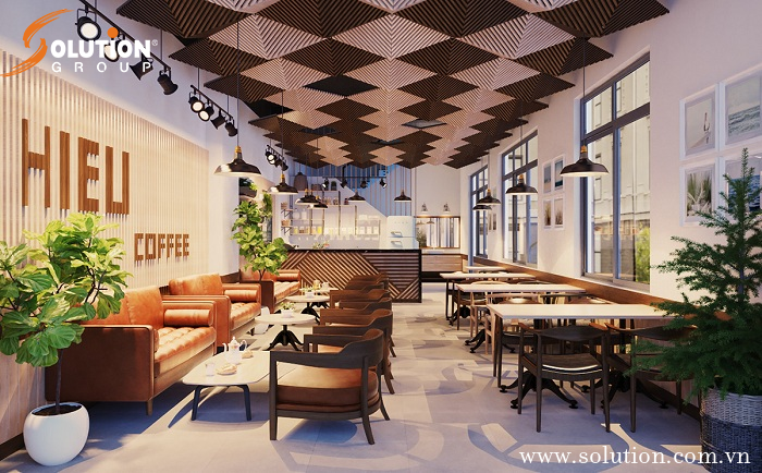 thiết kế nội thất quán cafe 