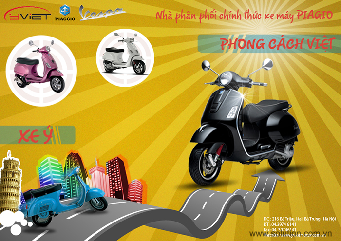 Thiết kế poster Công ty CP mô tô Ý Việt