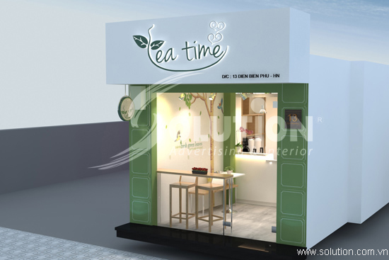 Thiết kế nội thất quán trà sữa Tea time