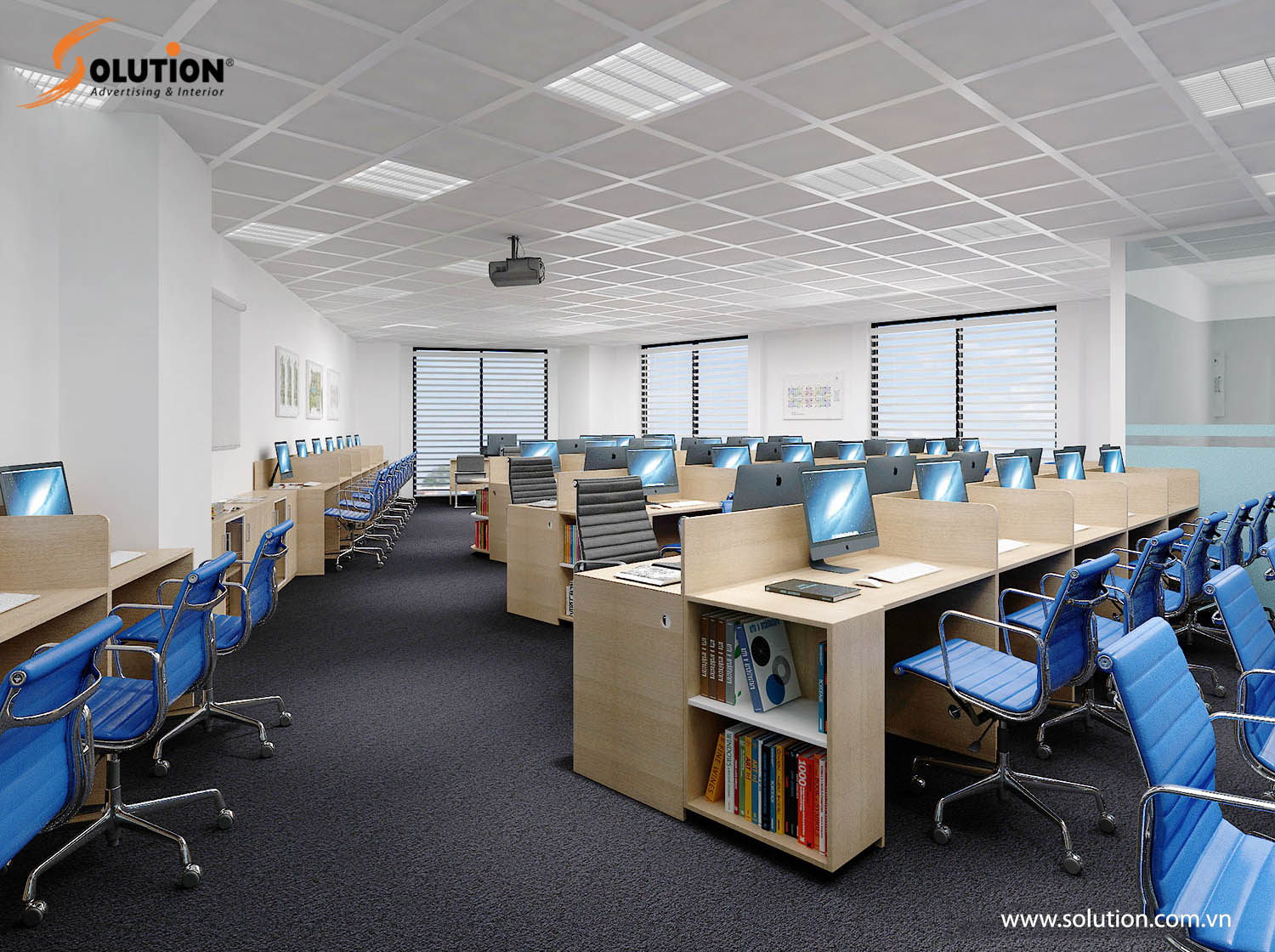 Thiết kế nội thất văn phòng sàn bất động sản Queenland