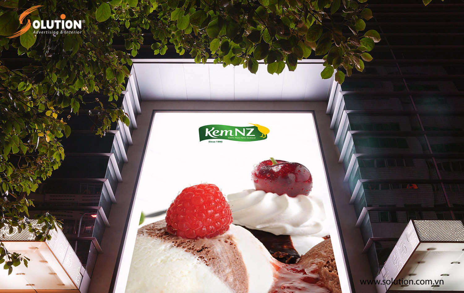 Mẫu thiết kế biển quảng cáo Cửa hàng kem NewZealand