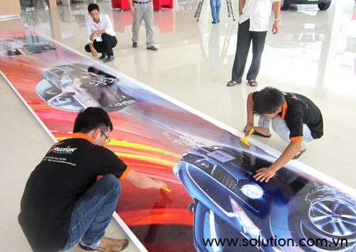 Thiết kế poster, thi công biển quảng cáo cho Nissan Giải Phóng