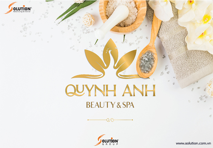 thiết kế bộ nhận diện thương hiệu dịch vụ spa cao cấp quỳnh anh Beaty & spa