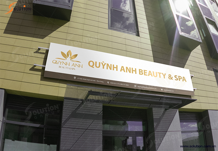 thiết kế bộ nhận diện thương hiệu dịch vụ spa cao cấp quỳnh anh Beaty & spa