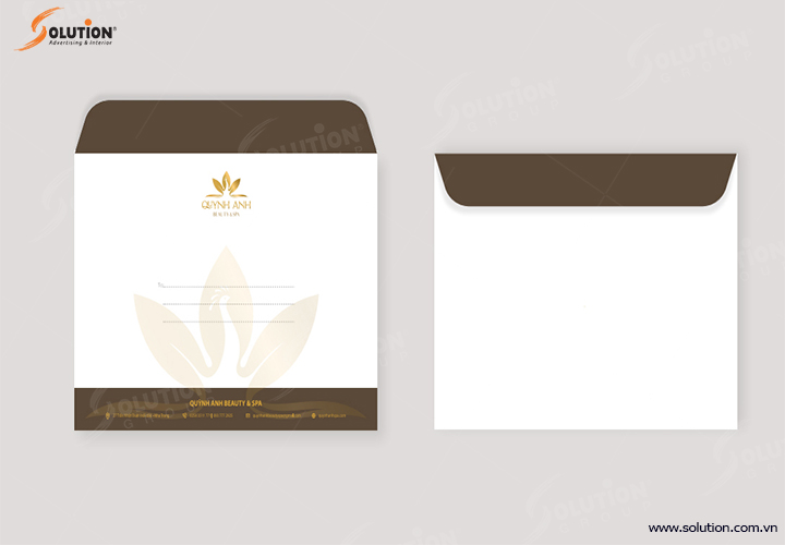 thiết kế bộ nhận diện thương hiệu dịch vụ spa cao cấp quỳnh anh Beaty & spa