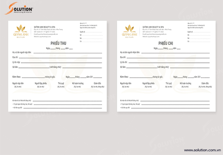 thiết kế bộ nhận diện thương hiệu dịch vụ spa cao cấp quỳnh anh Beaty & spa