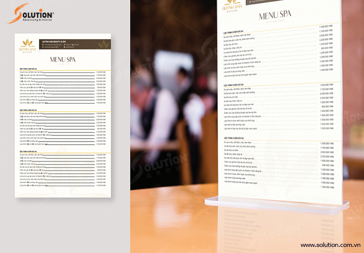 thiết kế bộ nhận diện thương hiệu dịch vụ spa cao cấp quỳnh anh Beaty & spa
