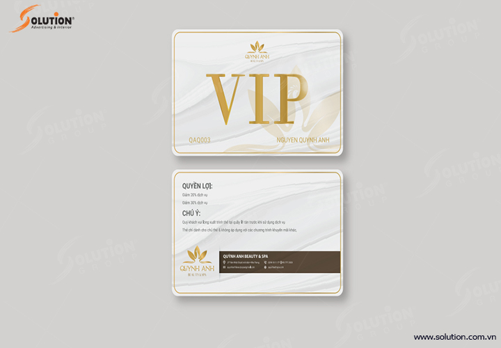 thiết kế bộ nhận diện thương hiệu dịch vụ spa cao cấp quỳnh anh Beaty & spa