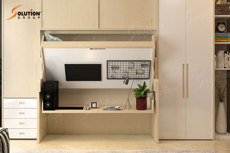 Bàn làm việc gấp gọn nội thất thông minh cho nhà nhỏ