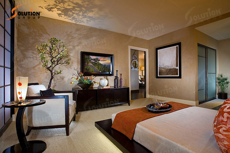 Phòng ngủ phong cách Á Đông