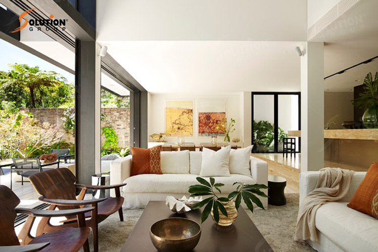 Thiết kế phòng khách phong cách Tropical