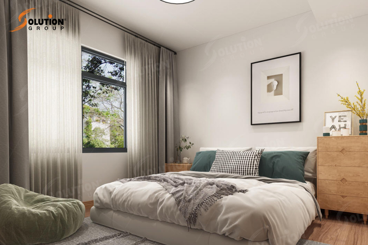 Phòng ngủ phong cách Hàn Quốc hiện đại
