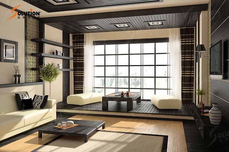 Thiết kế phòng khách Nhật Bản