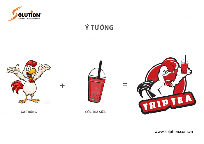 Thiết kế logo trà sữa Trip Tea