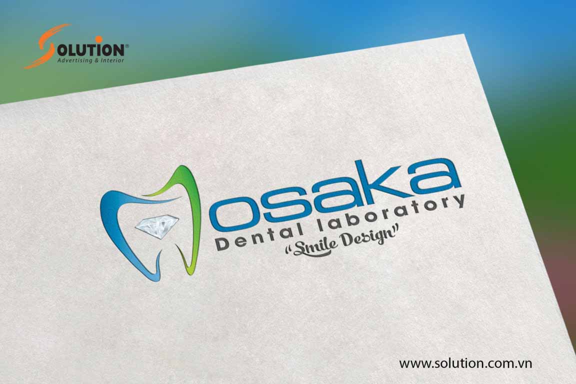 Logo nha khoa osaka đơn giản và dễ nhỡ