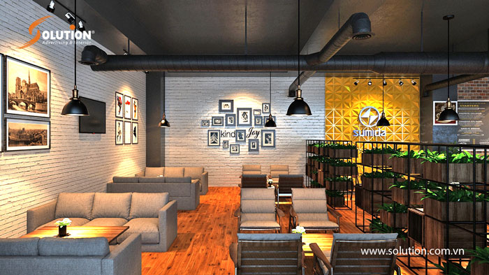 thiết kế nội thất quán cafe bar đẹp