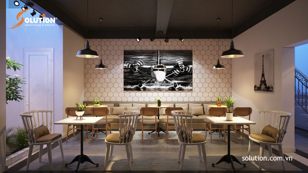 nội thất quán cafe sang trọng