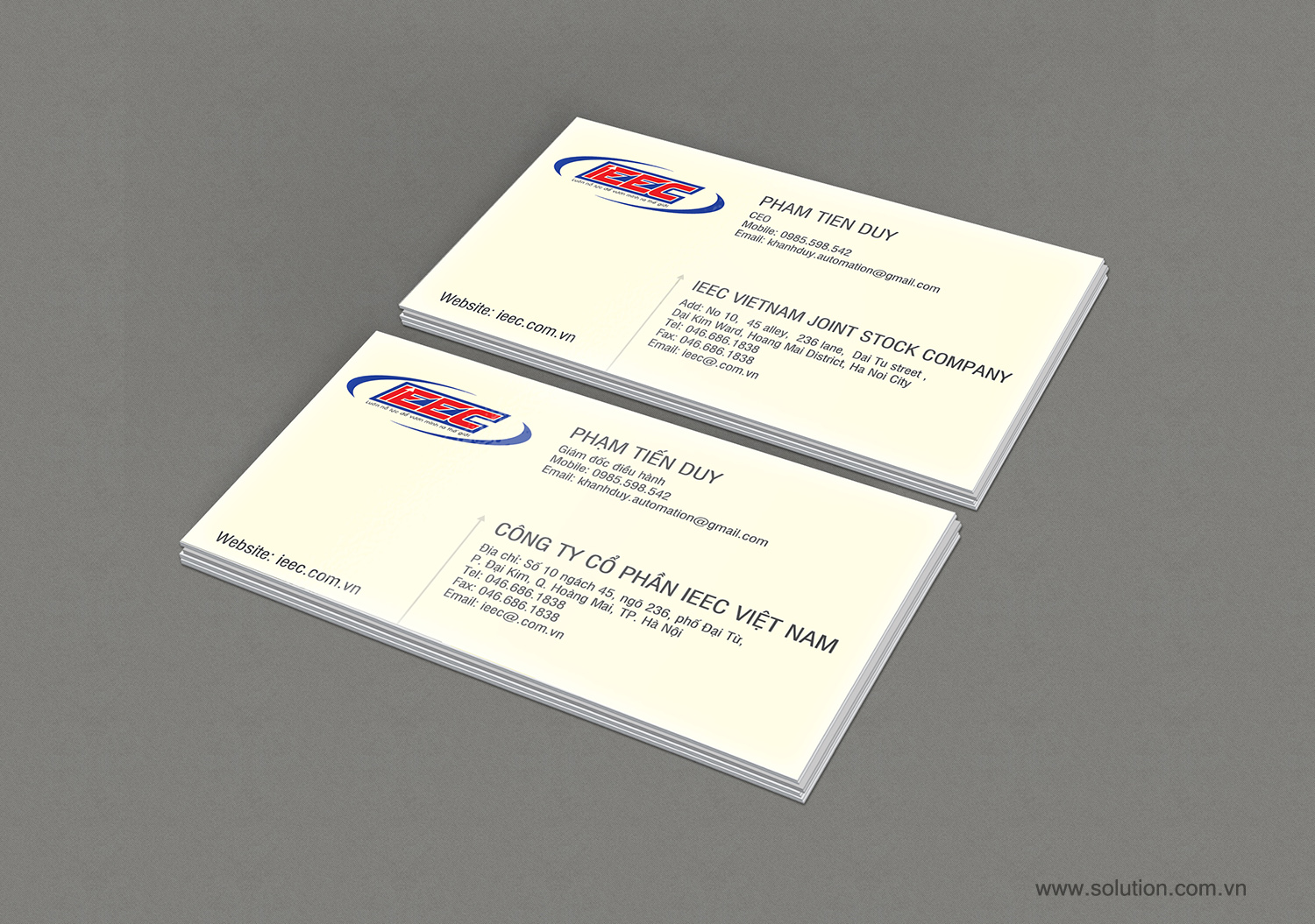 Mẫu name-card Công ty IEEC